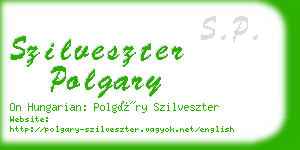 szilveszter polgary business card